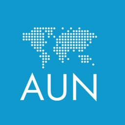 AUN — dotted world map logo